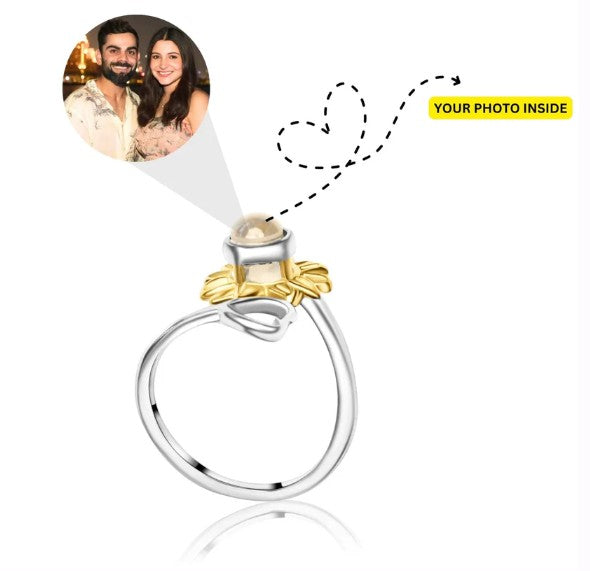 Photo Projection Sunflower Ring